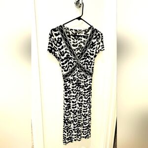 Apt. 9 black and white stretch dress, Size Large